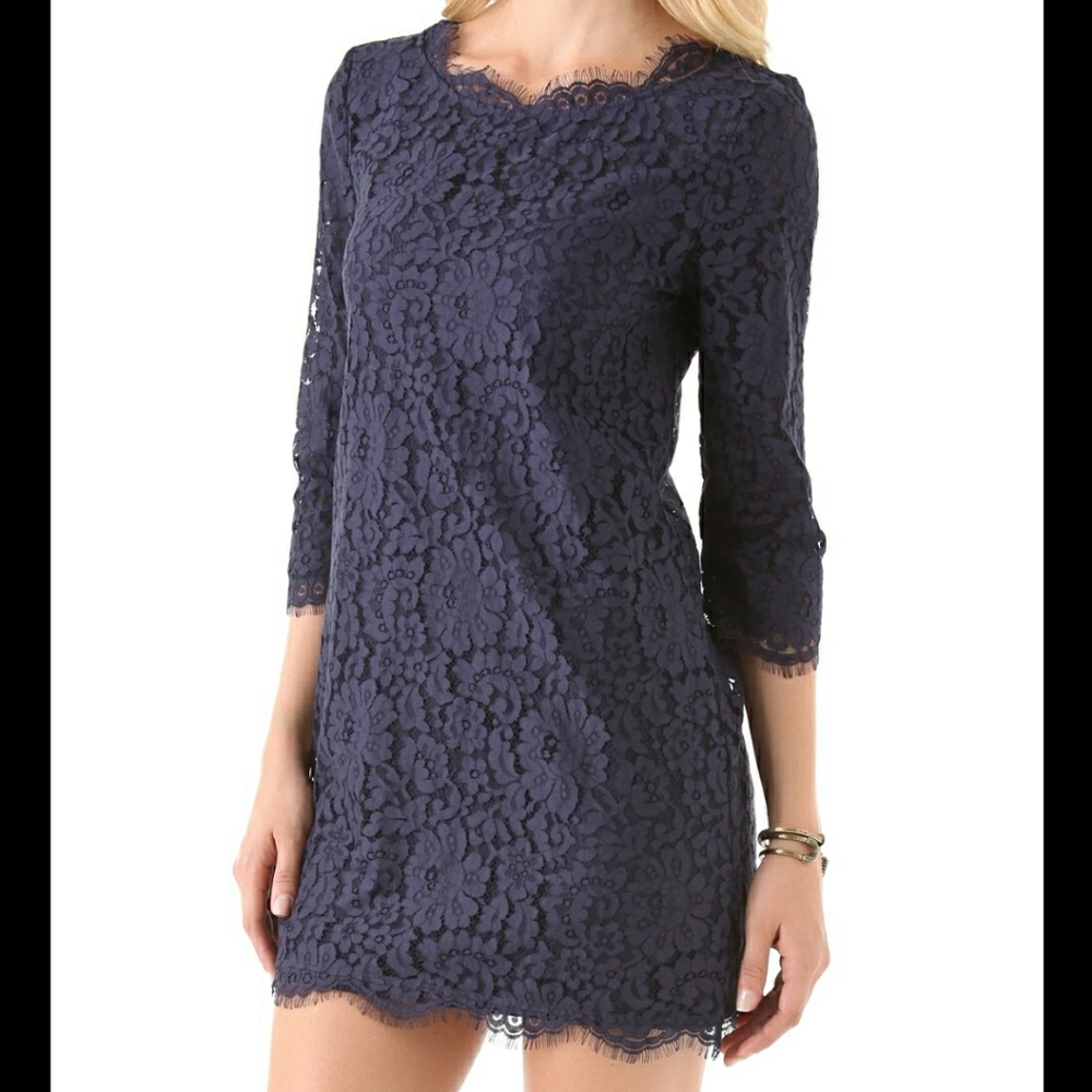 Joie "Portia" lace dress w/ long sleeves